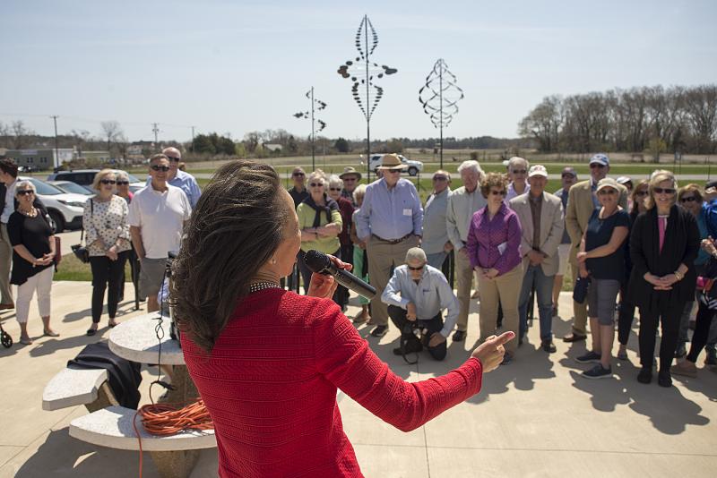 Congresswoman Lisa Blunt Rochester visited the site of the Silent Sentinels.